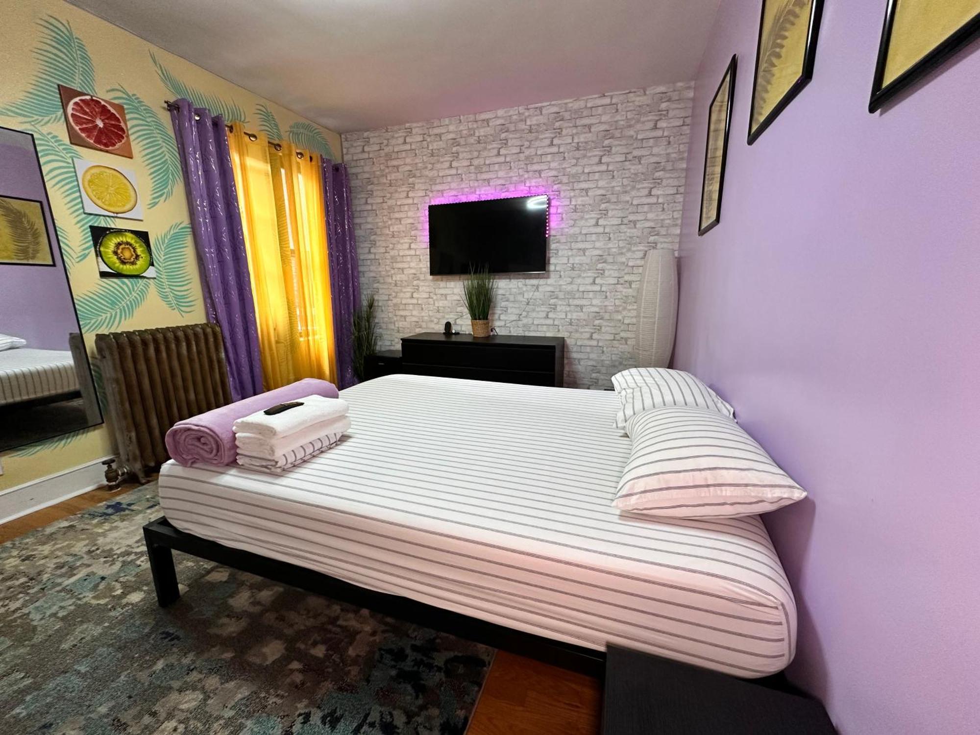 Modern Xl Queen Room Comfort & Character In Harlem New York Extérieur photo