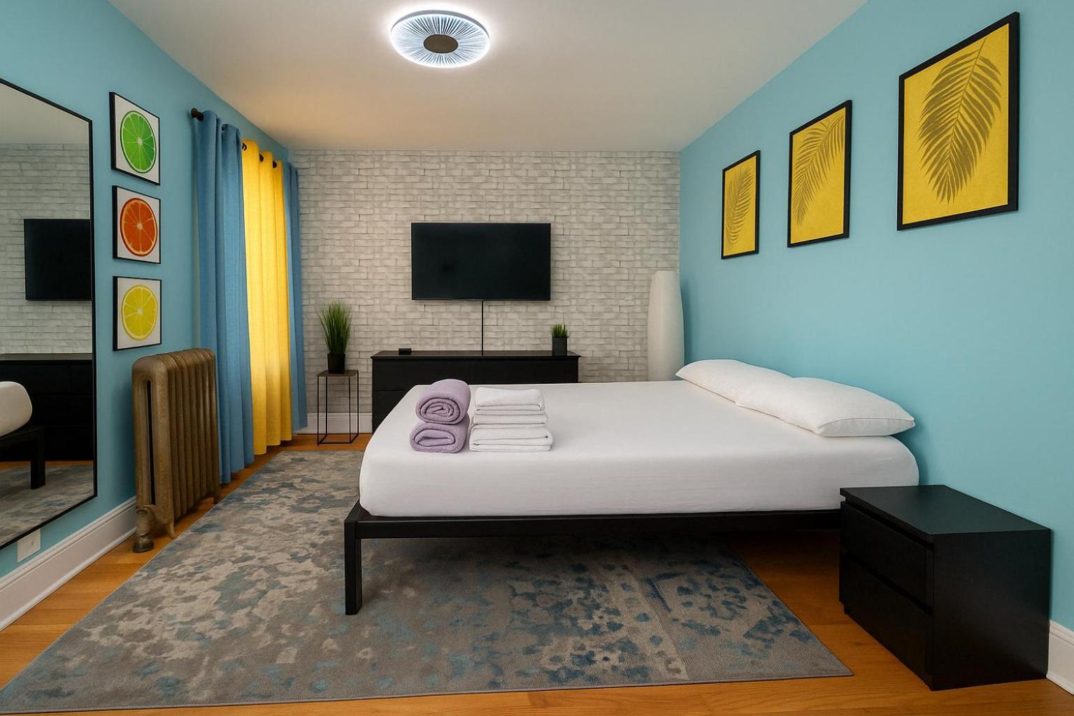 Modern Xl Queen Room Comfort & Character In Harlem New York Extérieur photo